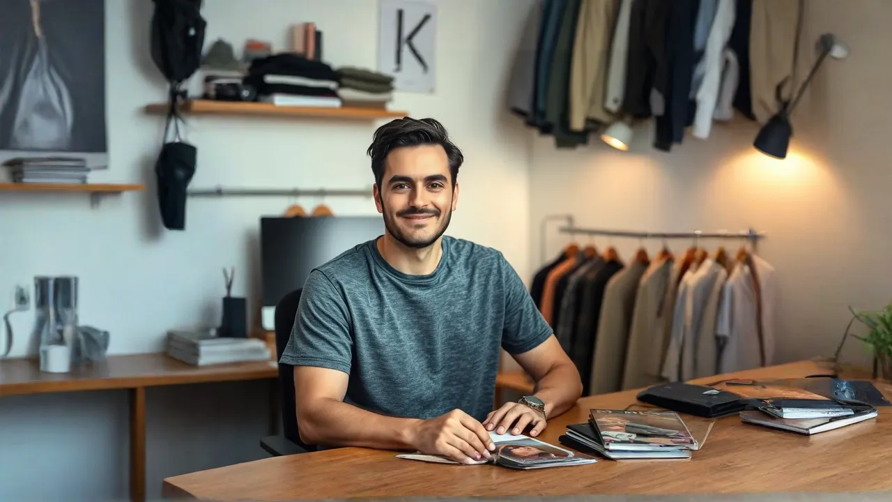 Imagen emprendedor en el escritorio