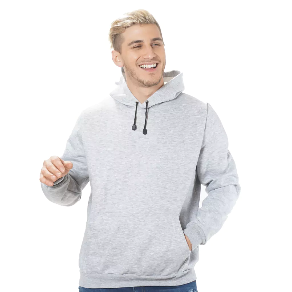 Buzo algodón capucha gris