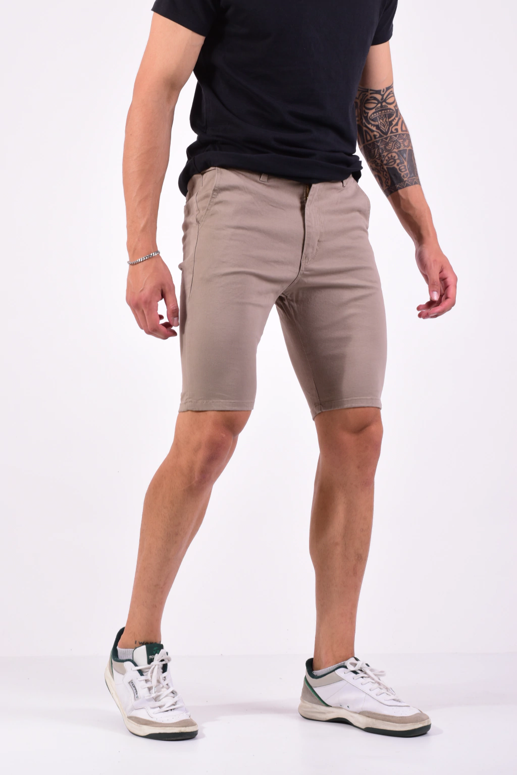 Bermuda gabardina cemento