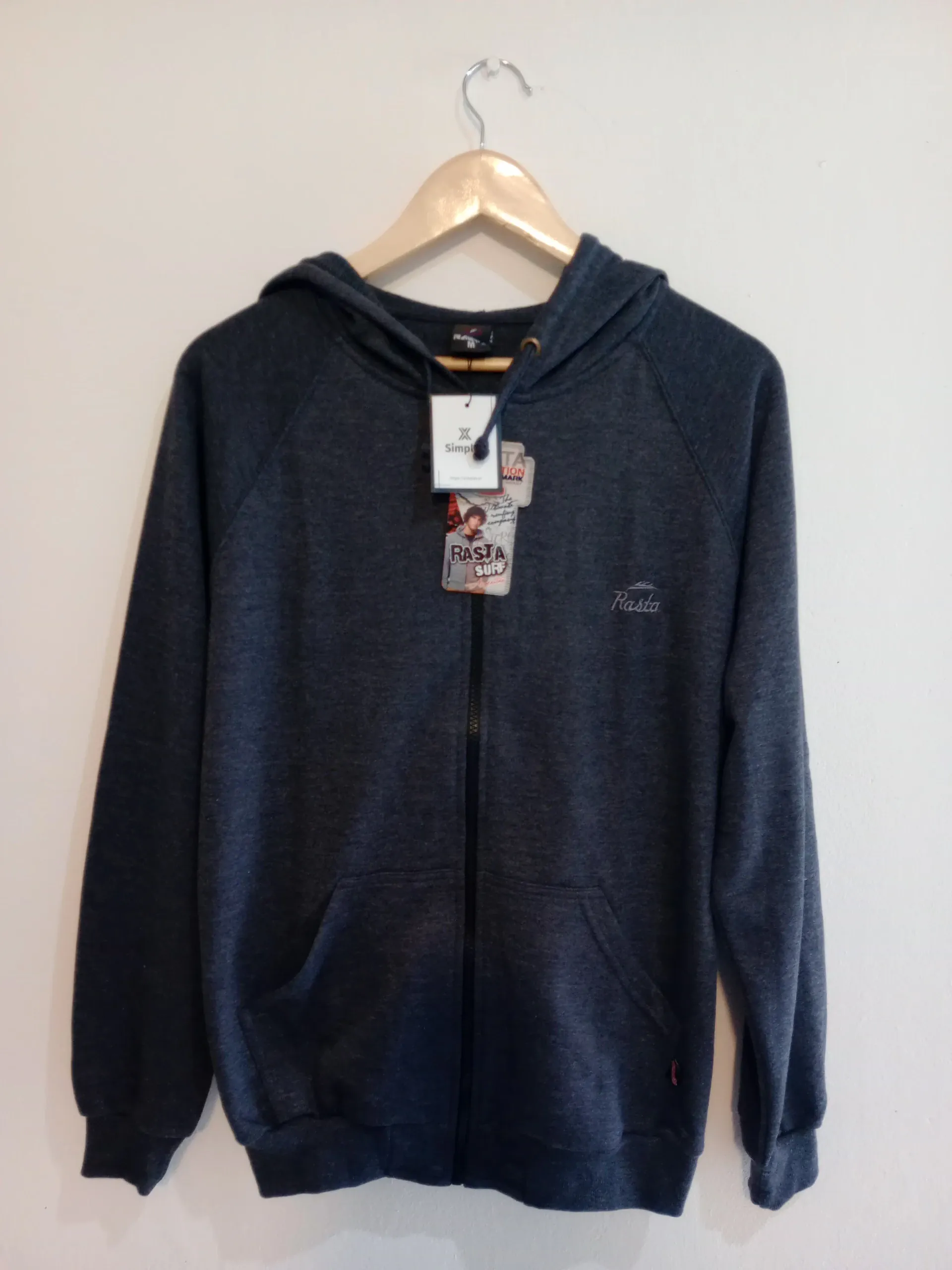 Campera Algodón Rústico con Capucha Gris