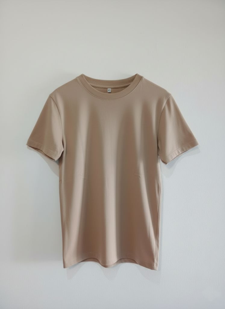 Remera Mangas Cortas Beige Premium